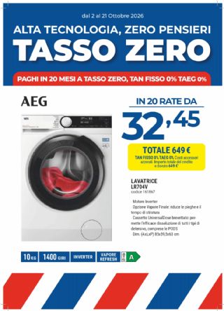 LAVATRICE AEG LR704V